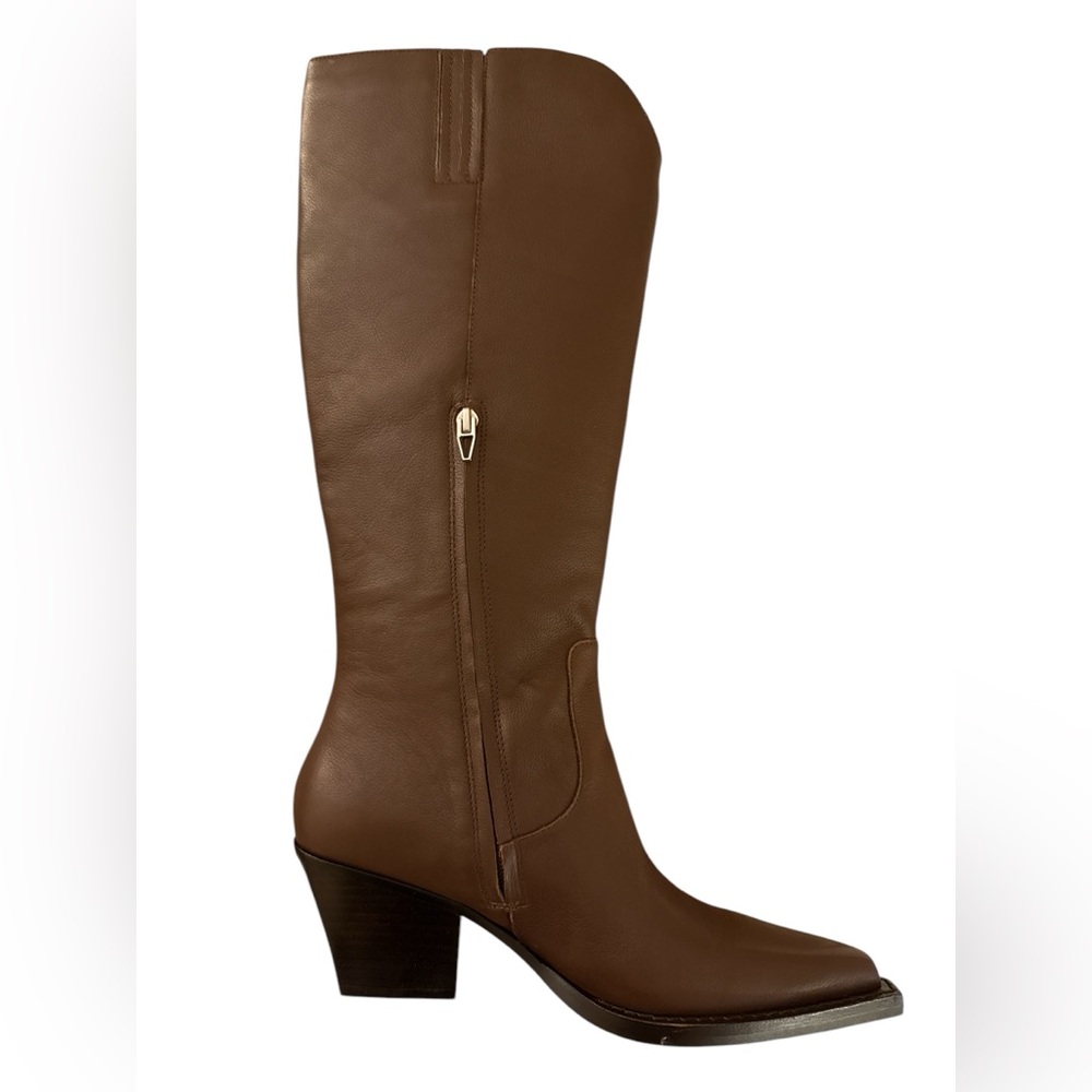 Dolce Vita Brown Leather Knee-High Heeled Boot